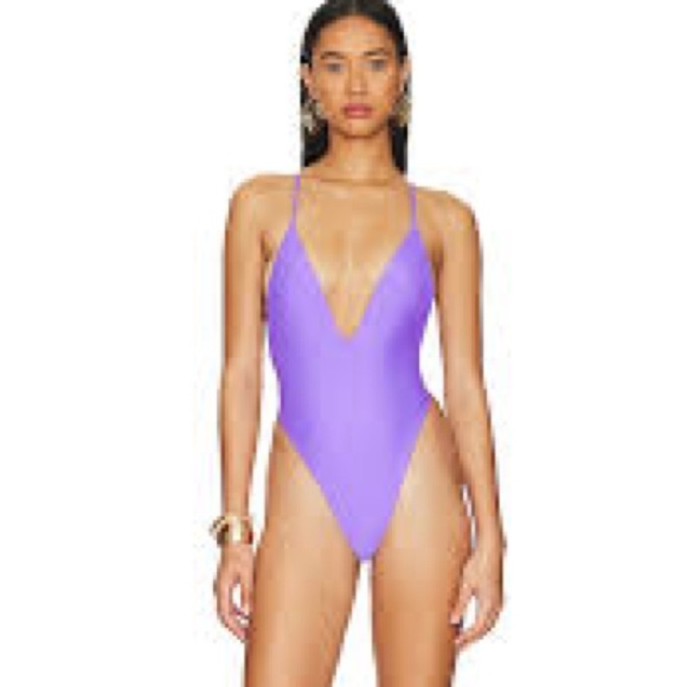 Michael Costello Lavender Swimwear Revolve XL- Bianca- electric purple